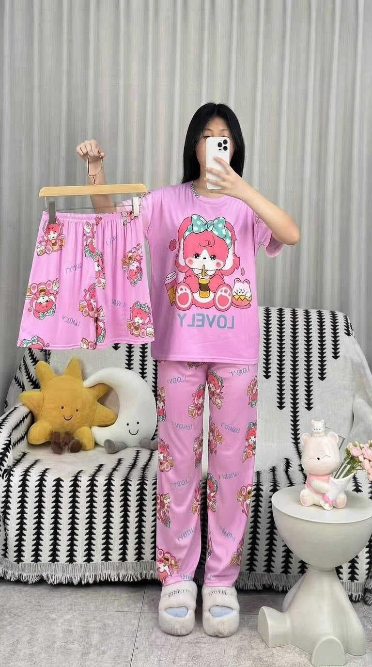Pink Love Bear 3-Piece Lounge Set